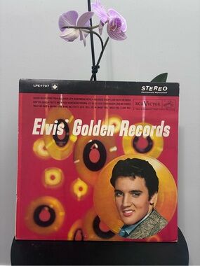 Elvis' Golden Records Vinyl LP - Red & Gold Cover